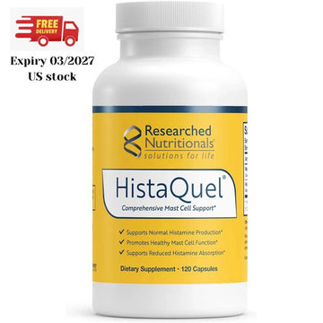 HistaQuel Mast Cell & Histamine Support Capsules | Researched Nutritionals | 120