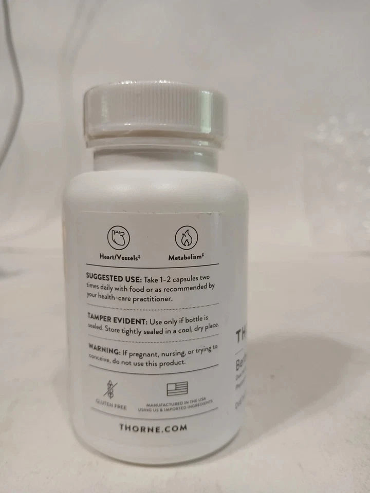 Thorne, Berberien, 1 000 mg per porsie, 60 Kapsules. Pak van 1